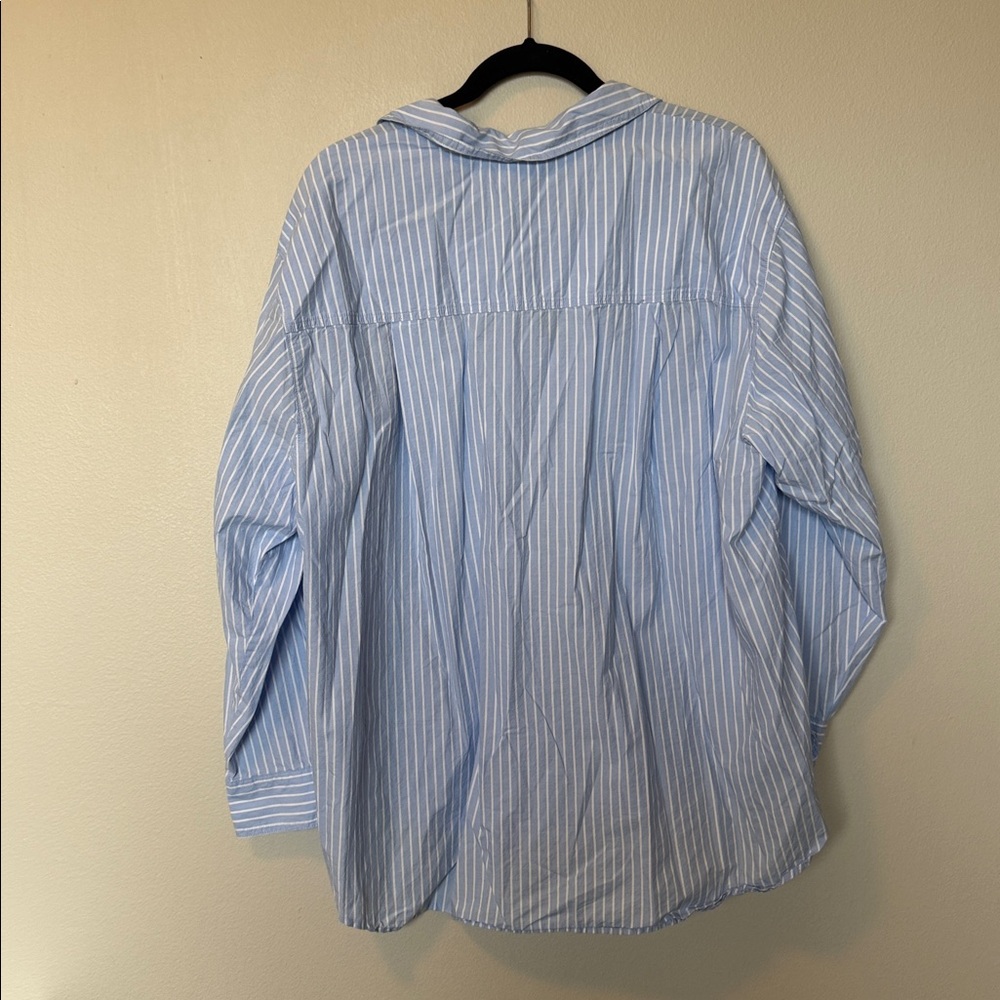 H&M Blue and White Striped Blouse/Shirt - Picture 6 of 6